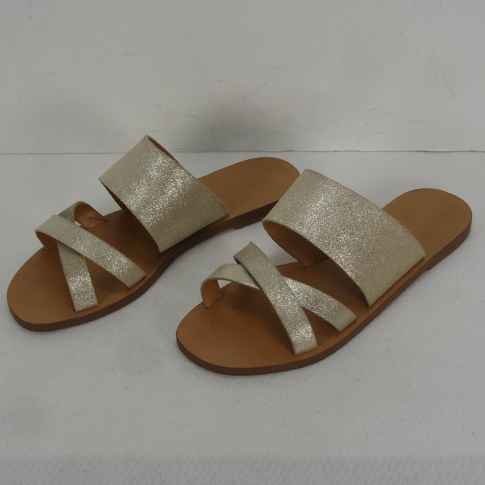 Metallic Gold Women's Slide Sandals
